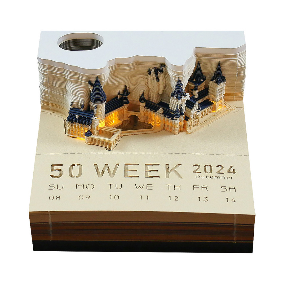 3D Sticky Memo Pad with Light Castle