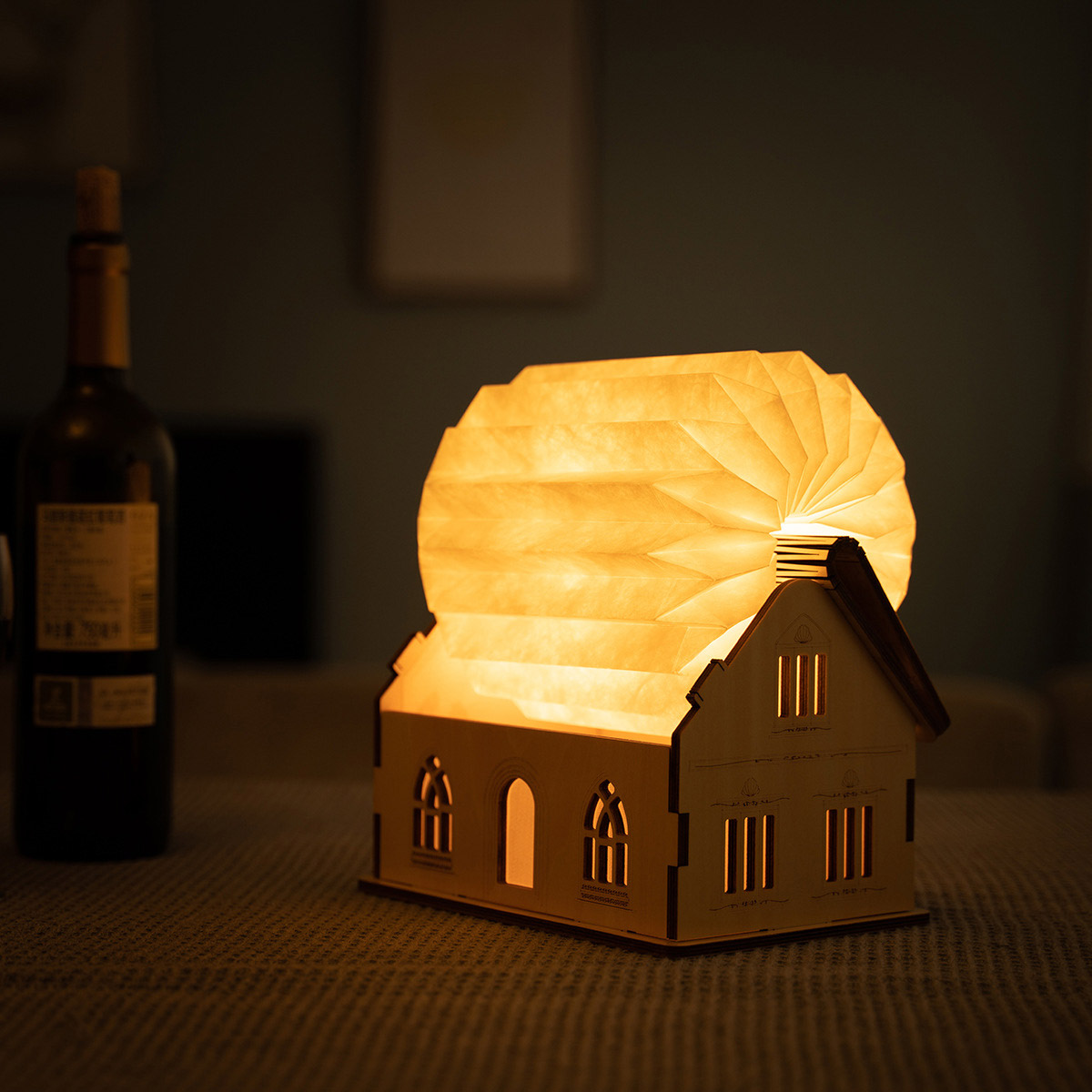 LED Lantern Lamp Paper Lamp Book Night Light DIY House