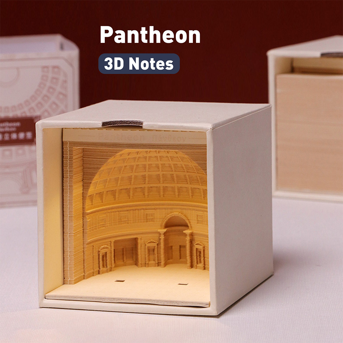 3D Sticky Memo Pad with Light Pantheon